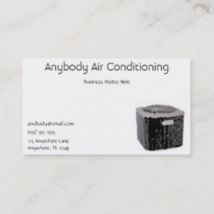 Tarjeta de visita del acondicionador de aire
