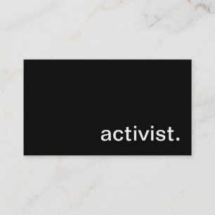 Tarjeta de visita del activista