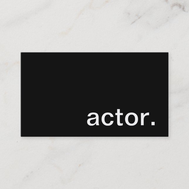 Tarjeta de visita del actor (Anverso)