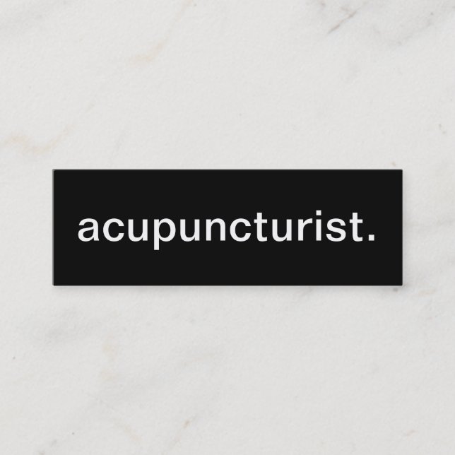 Tarjeta de visita del Acupuncturist (Anverso)