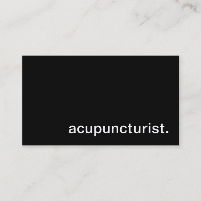 Tarjeta de visita del Acupuncturist (Anverso)