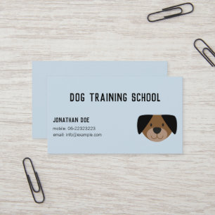 Tarjeta de visita del adiestrador de perros y del