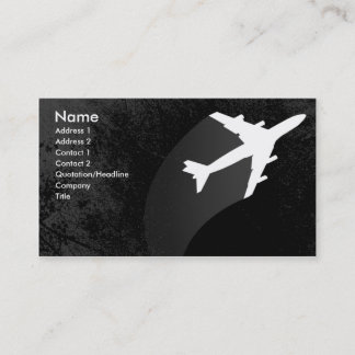 Tarjeta de visita del aeroplano