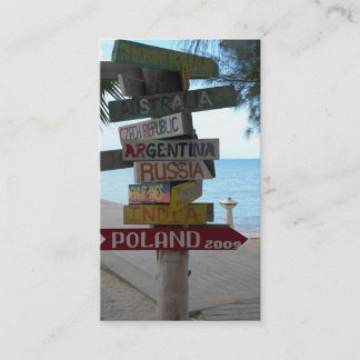 Tarjeta de visita del agente de viajes