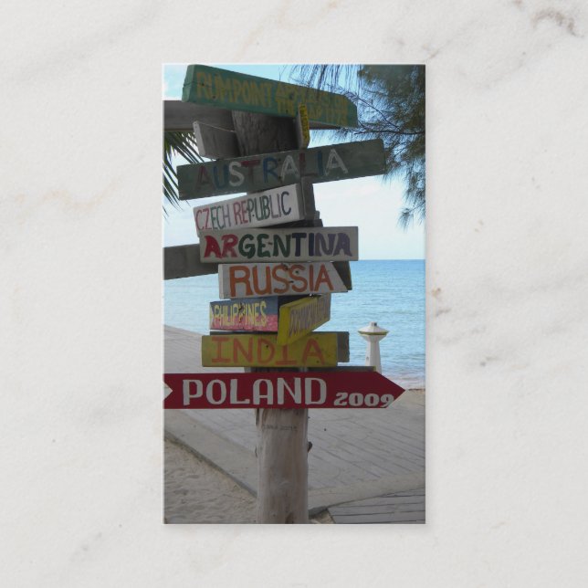 Tarjeta de visita del agente de viajes (Anverso)