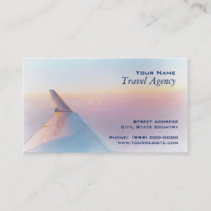 Tarjeta de visita del agente de viajes