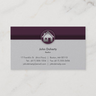 Tarjeta de visita del agente inmobiliario