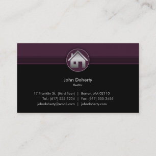 Tarjeta de visita del agente inmobiliario