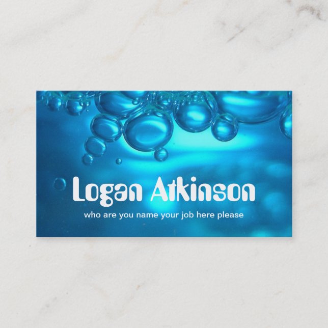 tarjeta de visita del agua (Anverso)