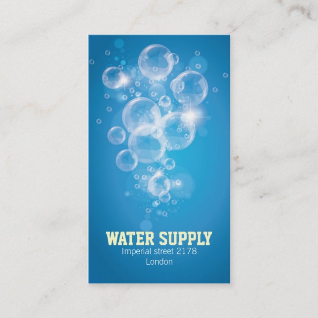 tarjeta de visita del agua potable (Anverso)