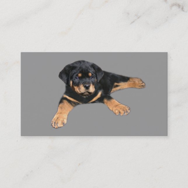 Tarjeta de visita del amante de Rottweiler (Anverso)