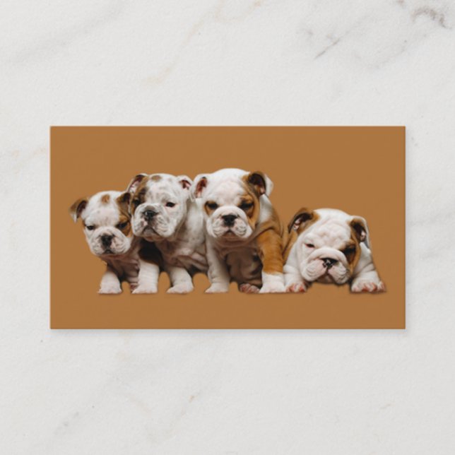 Tarjeta de visita del amante del bulldog (Anverso)