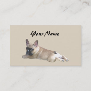 Tarjeta de visita del amante del bulldog francés