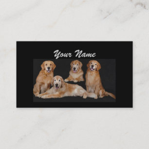 Tarjeta de visita del amante del golden retriever