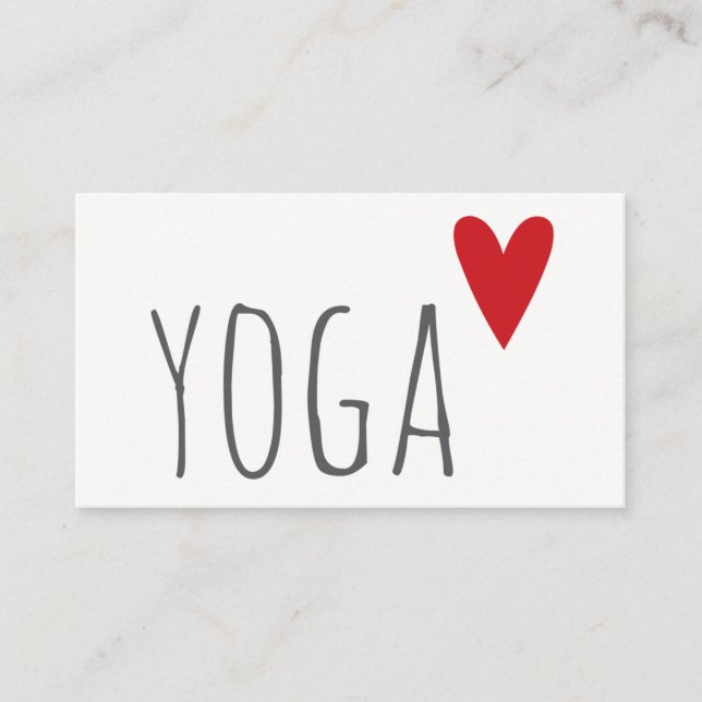 tarjeta de visita del amor de la yoga