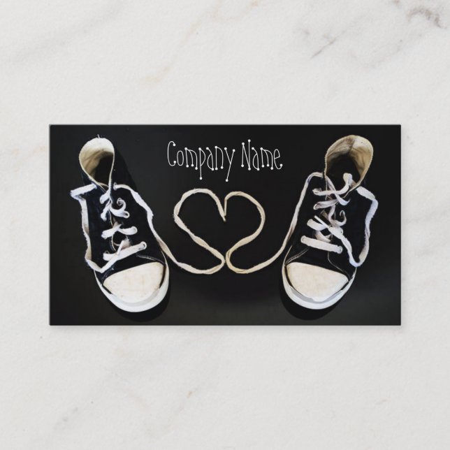Tarjeta de visita del amor de la zapatilla de (Anverso)