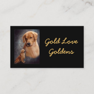 Tarjeta de visita del amor del oro