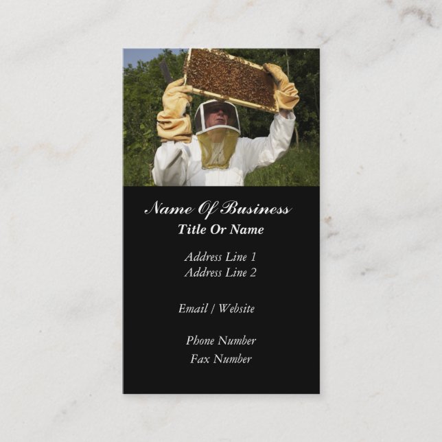Tarjeta de visita del apicultor (Anverso)
