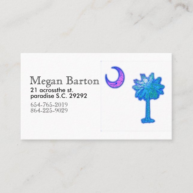 tarjeta de visita del árbol del estado (Anverso)