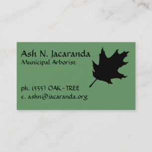 Tarjeta de visita del arborista