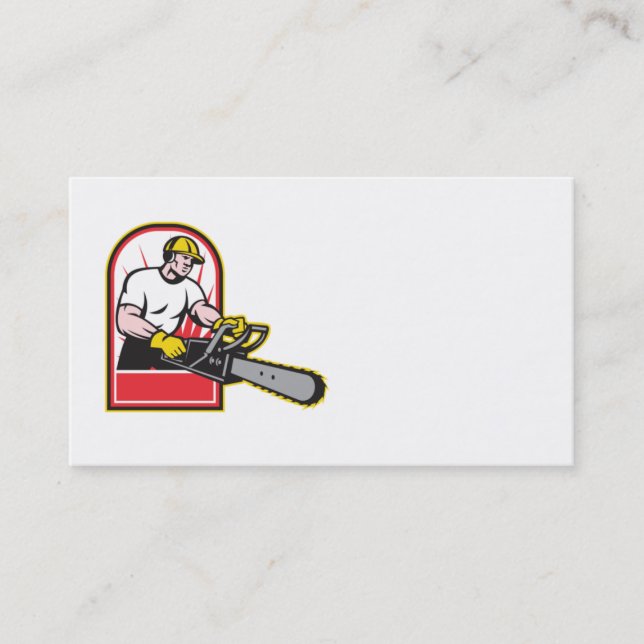 tarjeta de visita del arborista del pruner del (Anverso)