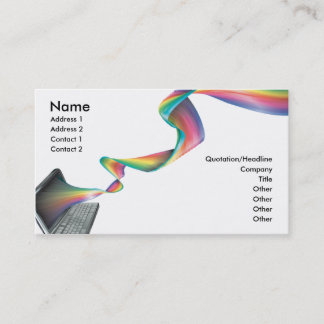 tarjeta de visita del arco iris de la informática