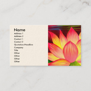 Tarjeta de visita del arte de la flor del lirio de