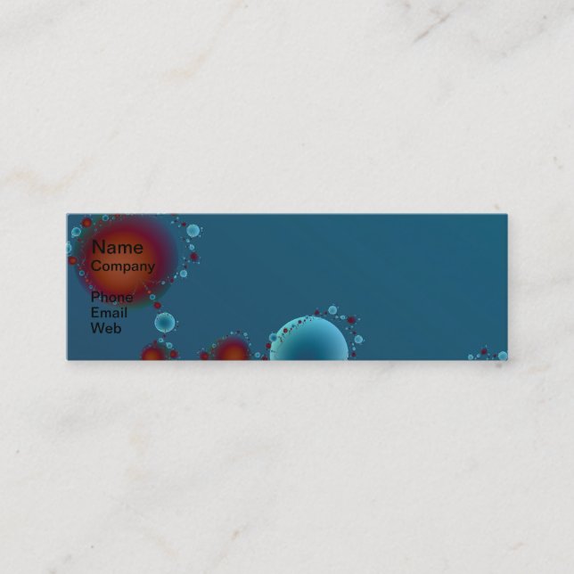 Tarjeta de visita del arte de las burbujas (Anverso)