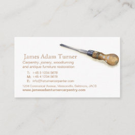 Tarjeta de visita del arte del cincel del