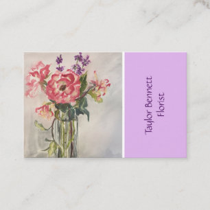 Tarjeta de visita del arte del florista, arreglo