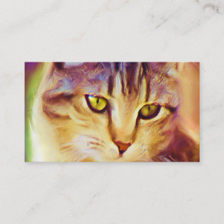 Tarjeta de visita del arte del gato de Tabby
