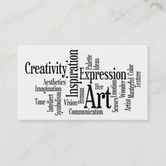Tarjeta de visita del arte y de la inspiración