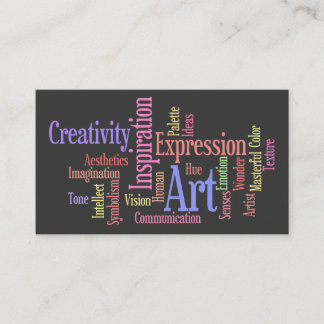Tarjeta de visita del arte y de la inspiración