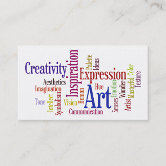 Tarjeta de visita del arte y de la inspiración