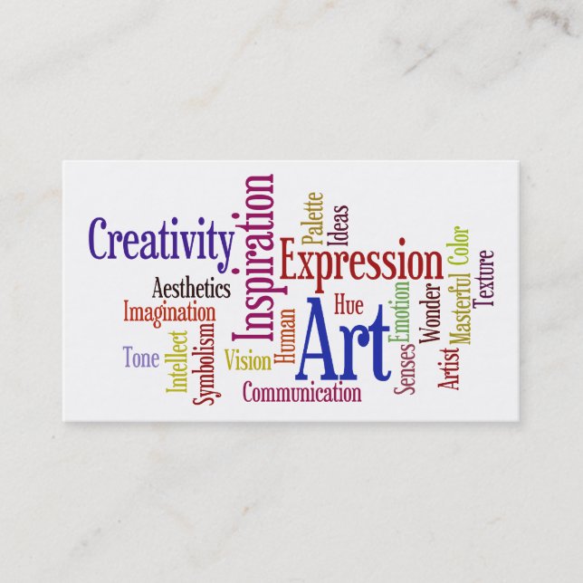 Tarjeta de visita del arte y de la inspiración (Anverso)