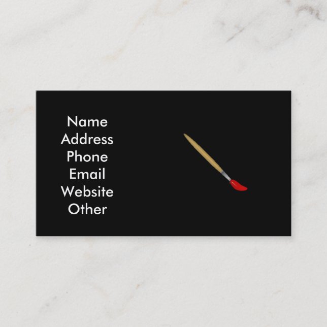 Tarjeta de visita del artista (Anverso)