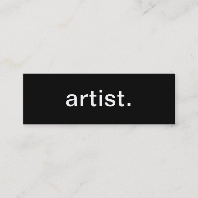 Tarjeta de visita del artista (Anverso)