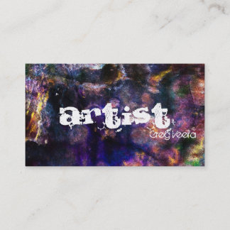 Tarjeta de visita del artista abstracto del Grunge