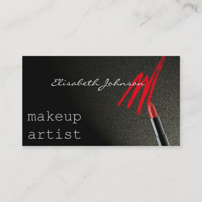 Tarjeta de visita del artista de maquillaje (Anverso)