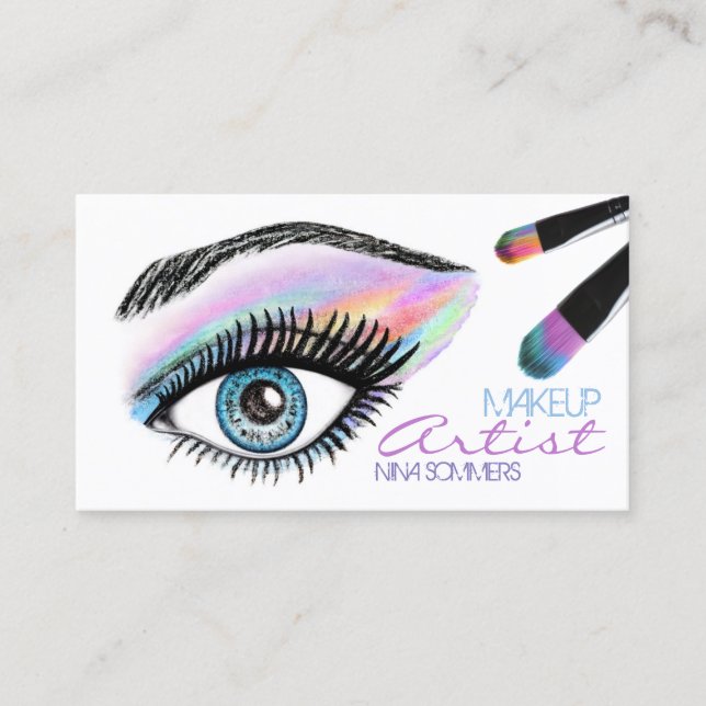 Tarjeta de visita del artista de maquillaje (Anverso)