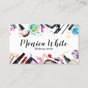Tarjeta de visita del artista de maquillaje