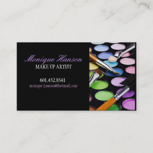 Tarjeta de visita del artista de maquillaje