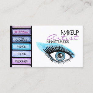 Tarjeta de visita del artista de maquillaje