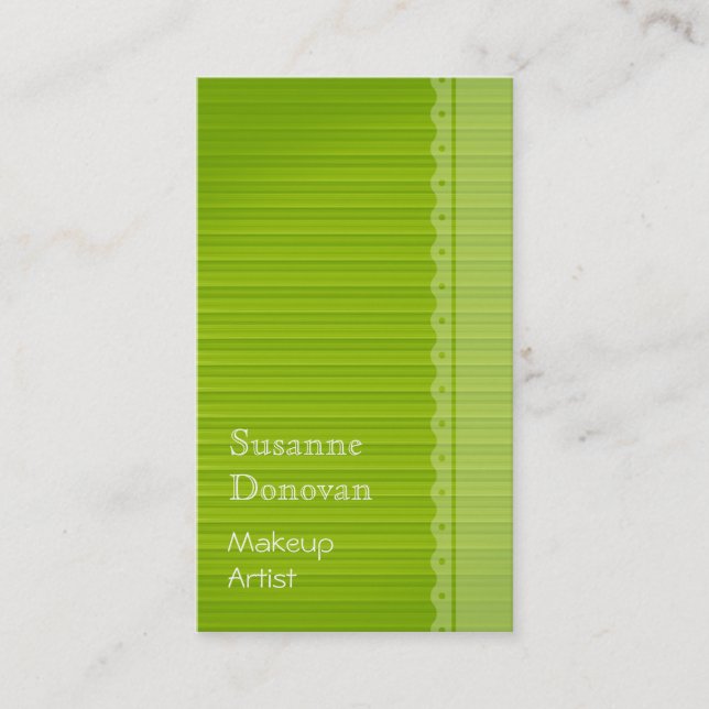 Tarjeta de visita del artista de maquillaje (Anverso)