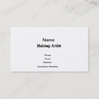 Tarjeta de visita del artista de maquillaje -