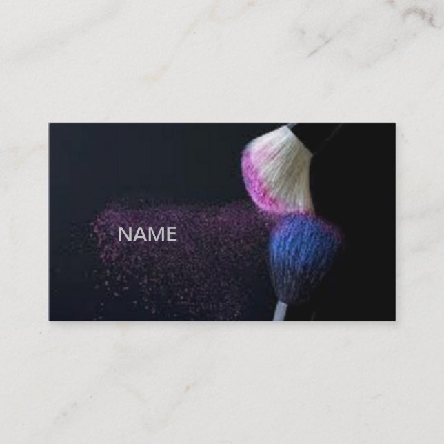 Tarjeta de visita del artista de maquillaje (Anverso)