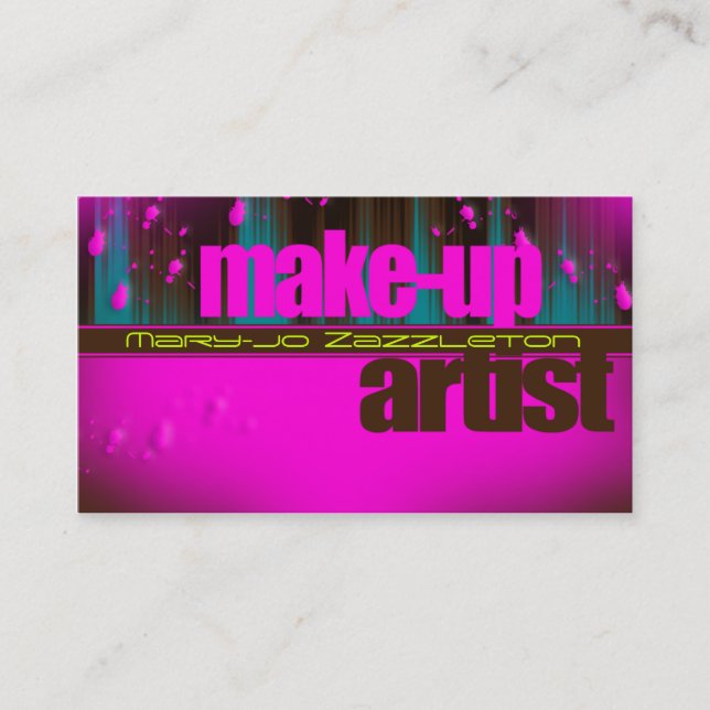 Tarjeta de visita del artista de maquillaje (Anverso)