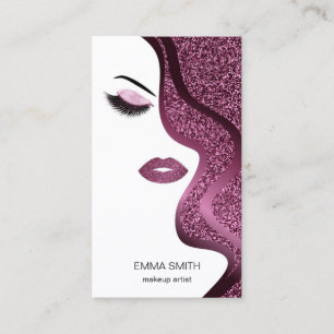 Tarjeta de visita del artista de maquillaje con