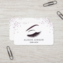 Tarjeta de visita del artista de maquillaje con