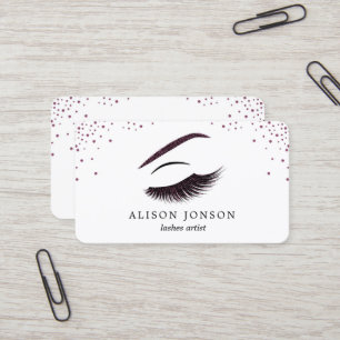 Tarjeta de visita del artista de maquillaje con